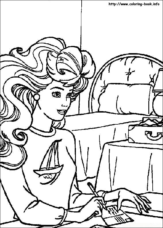 barbie fashion coloring pages