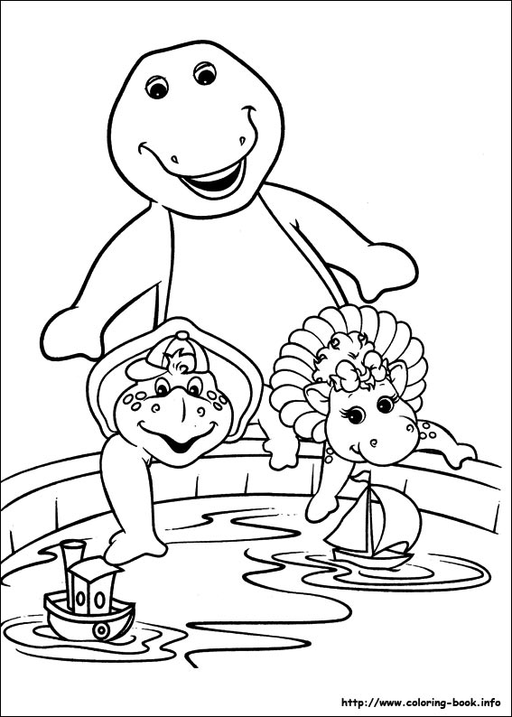 Barney and Friends coloring picture