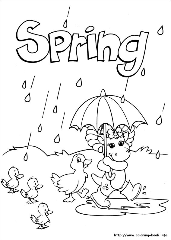 Barney and Friends coloring picture