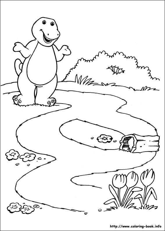 Barney and Friends coloring picture