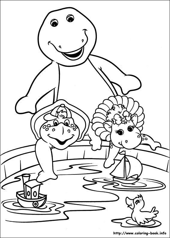 Barney and Friends coloring picture