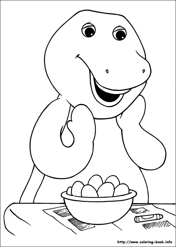 Barney and Friends coloring picture