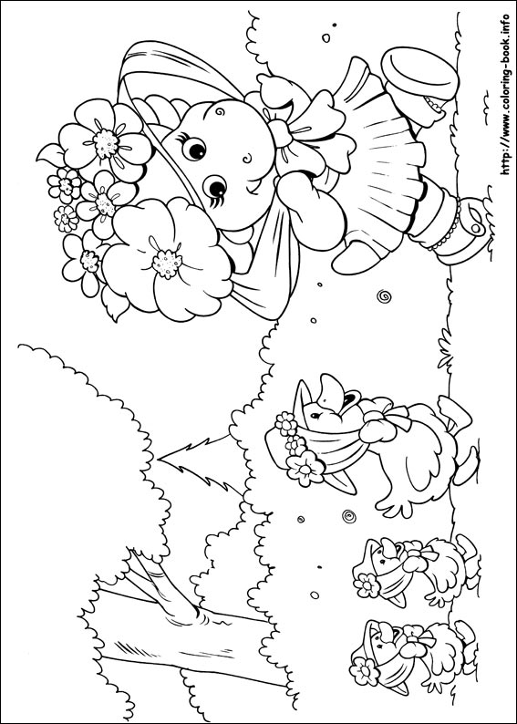 Barney and Friends coloring picture