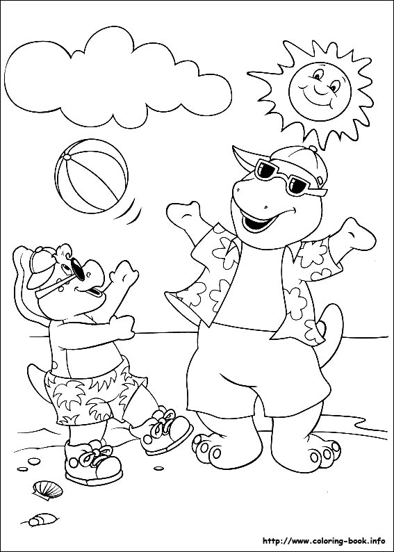 Barney and Friends coloring picture