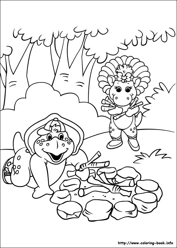 Barney and Friends coloring picture