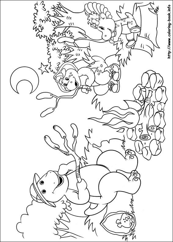 Barney and Friends coloring picture