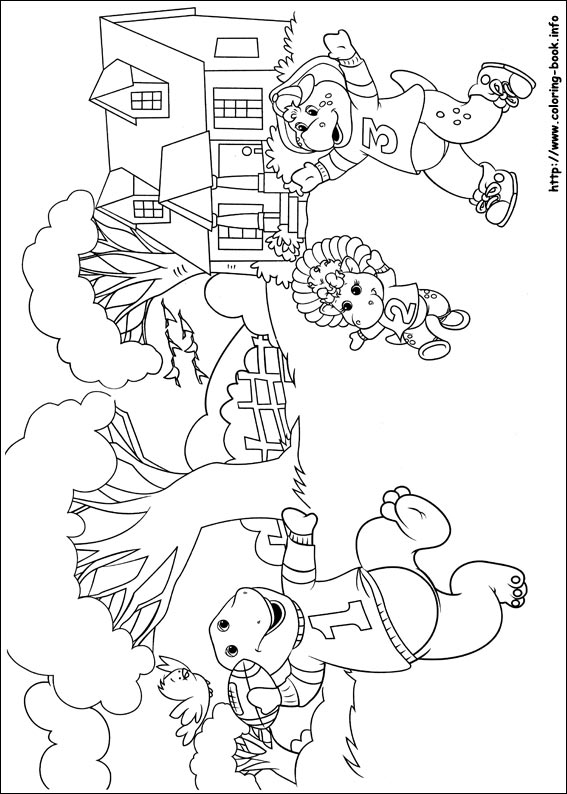 Barney and Friends coloring picture