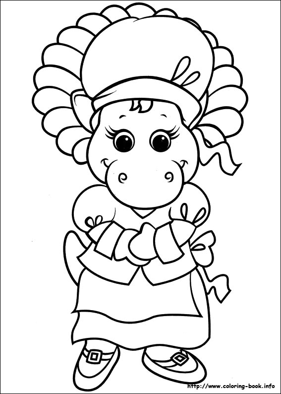 Barney and Friends coloring picture