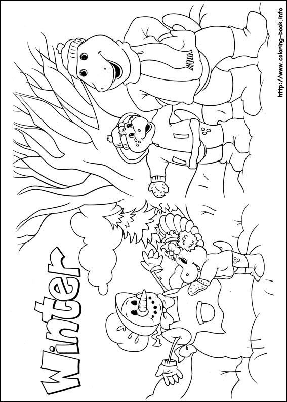 Barney and Friends coloring picture