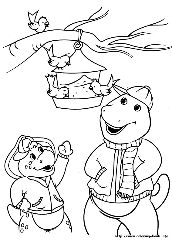 Barney and Friends coloring picture