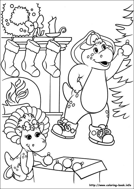 Barney and Friends coloring picture