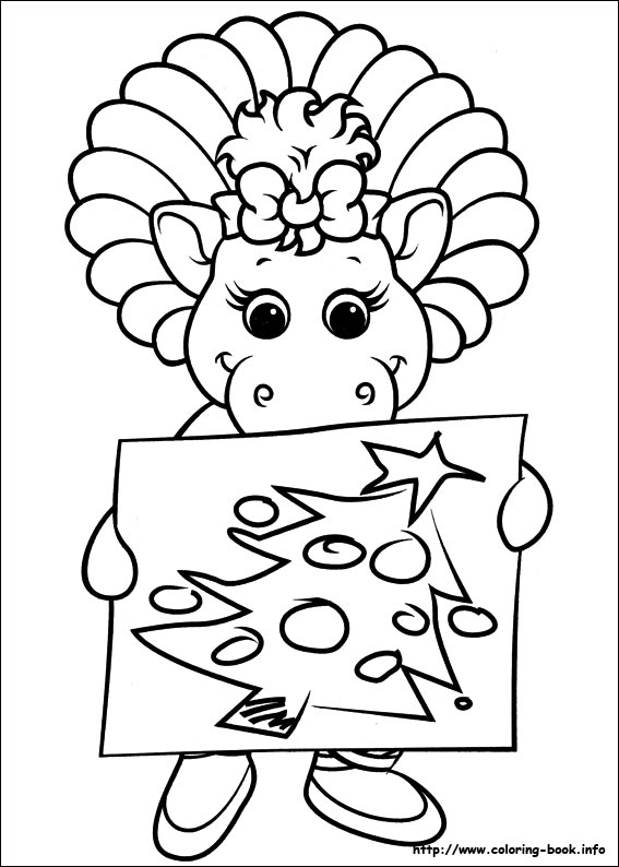 Barney and Friends coloring picture