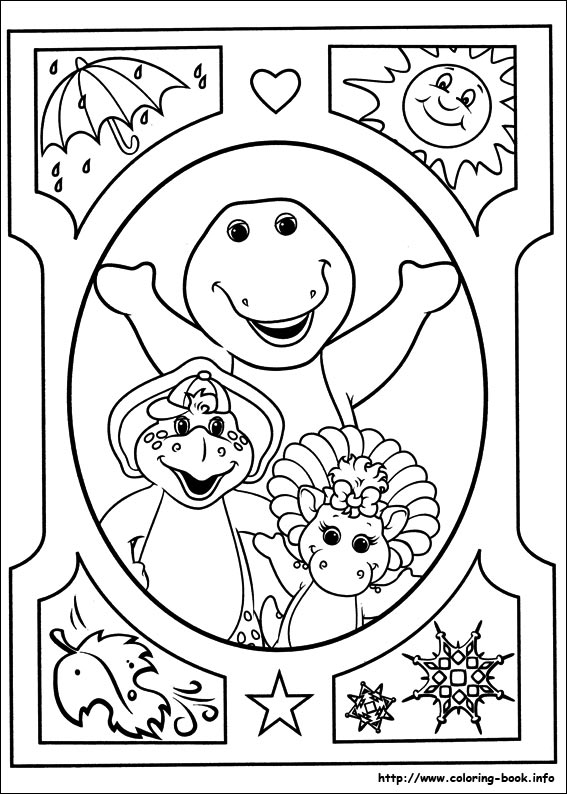 Barney and Friends coloring picture