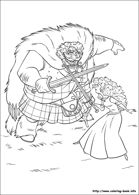 Brave coloring picture