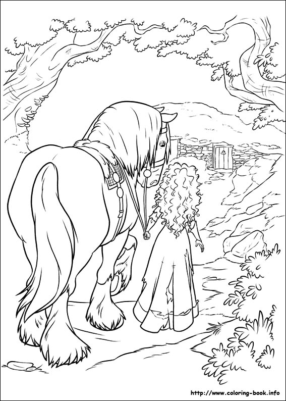 Brave coloring picture