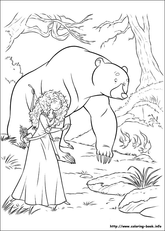 Brave coloring picture