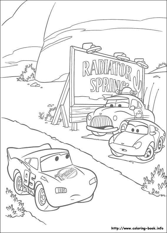 Cars coloring picture