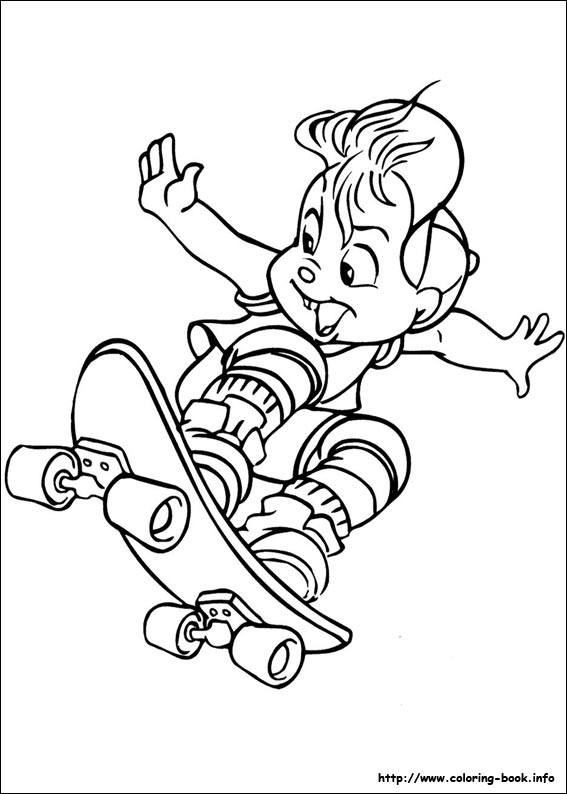 Alvin and the Chipmunks coloring picture