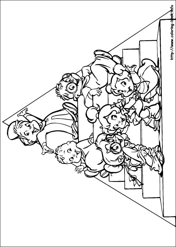 Alvin and the Chipmunks coloring picture