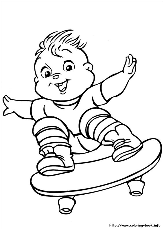 Alvin and the Chipmunks coloring picture
