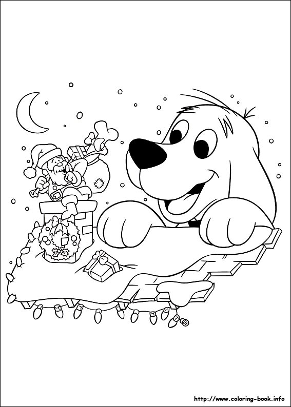 Christmas Friends coloring picture