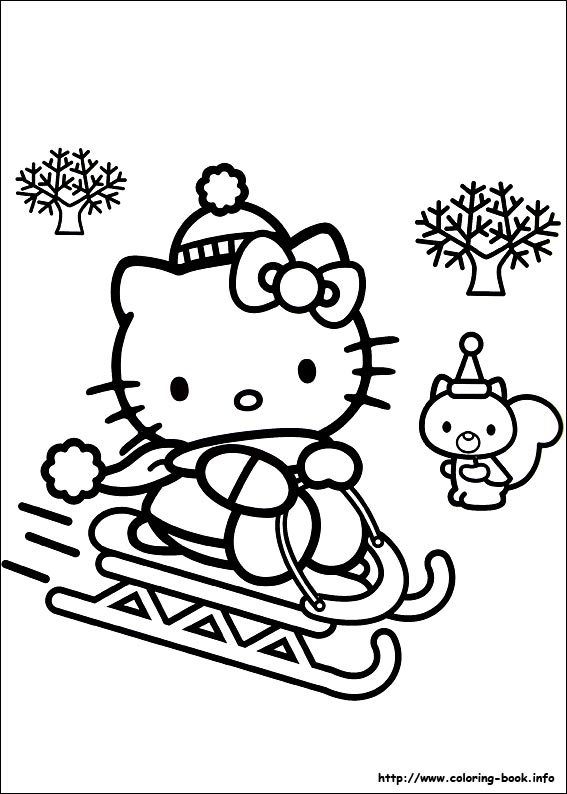 Christmas Friends coloring picture