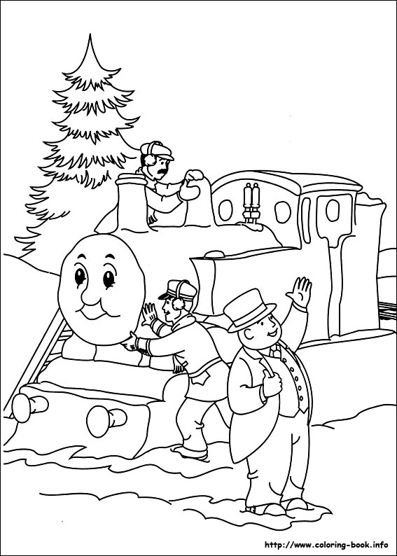 Christmas Friends coloring picture