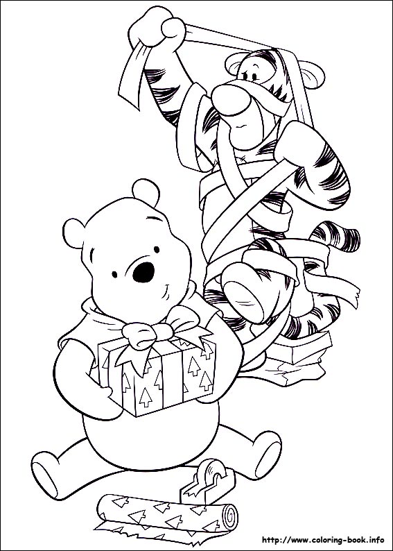 Christmas Friends coloring picture