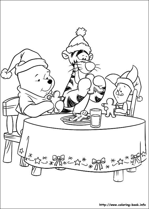 Christmas Friends coloring picture