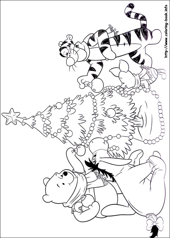 Christmas Friends coloring picture