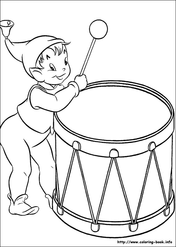 christmas drum coloring page