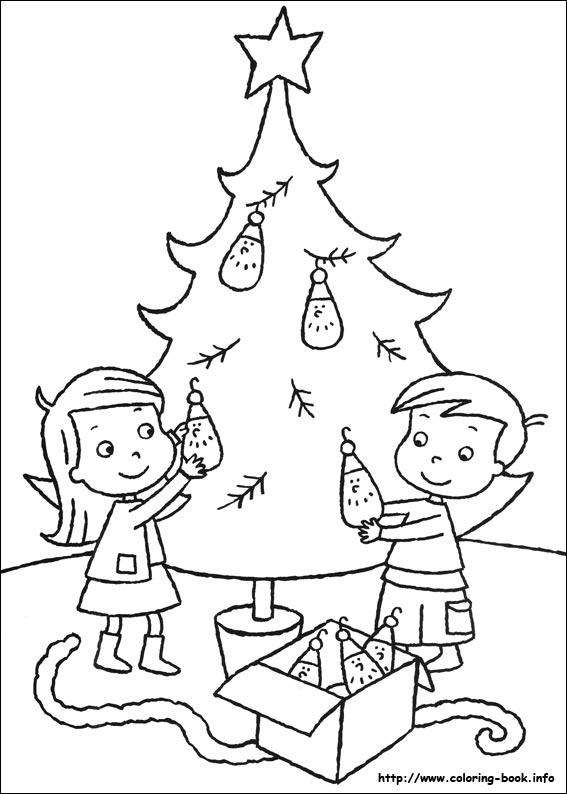 Christmas coloring picture