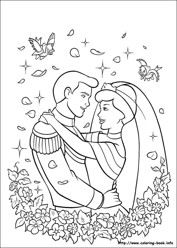 Cinderella coloring picture