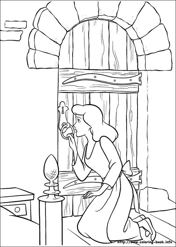 Cinderella coloring picture