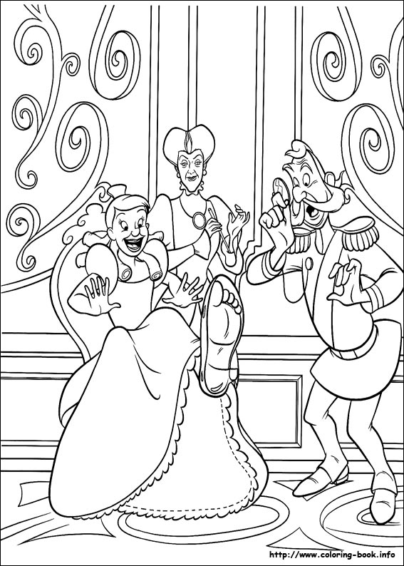 Cinderella coloring picture