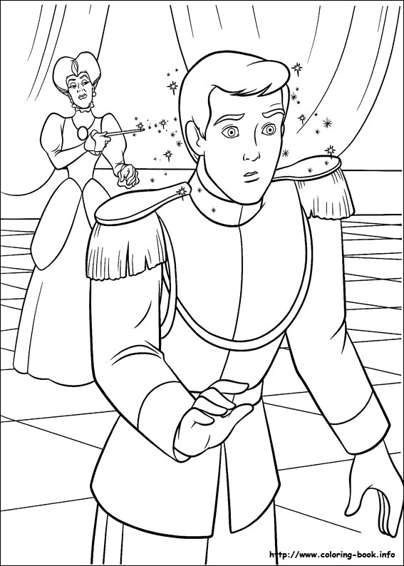 Cinderella coloring picture