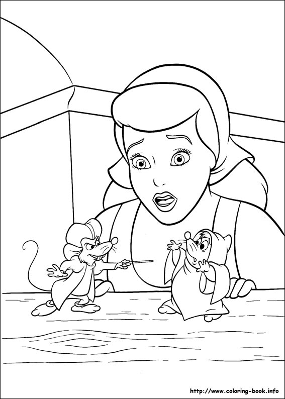 Cinderella coloring picture