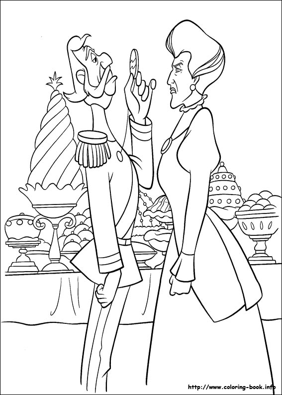 Cinderella coloring picture