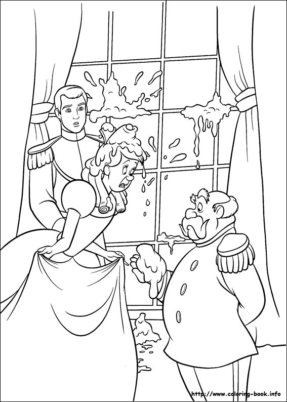 Cinderella coloring picture