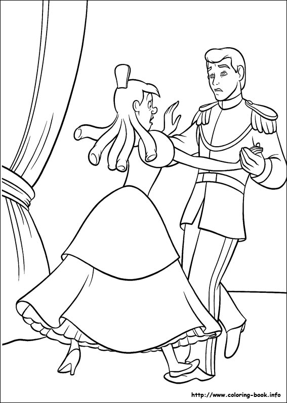 Cinderella coloring picture