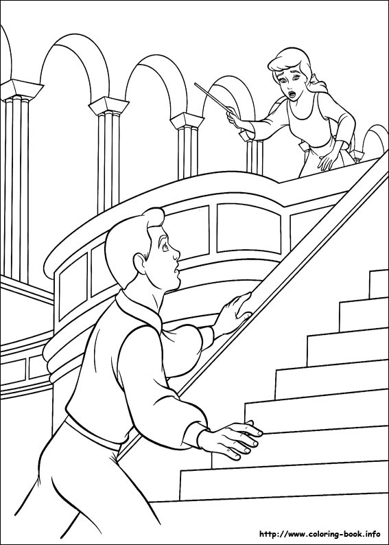 Cinderella coloring picture