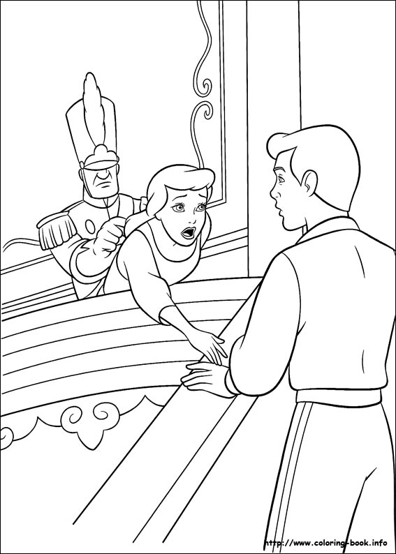 Cinderella coloring picture