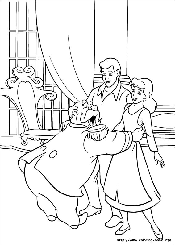 Cinderella coloring picture