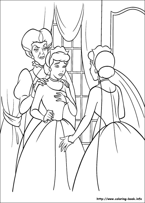 Cinderella coloring picture