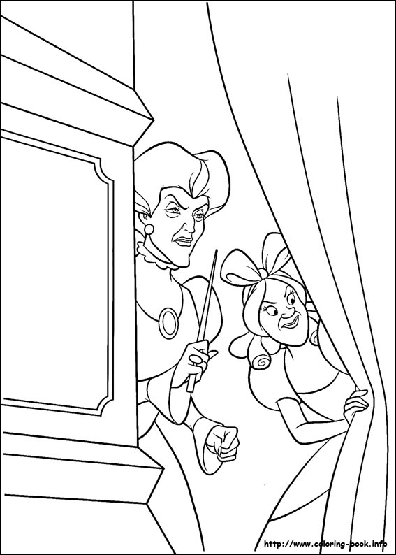 Cinderella coloring picture