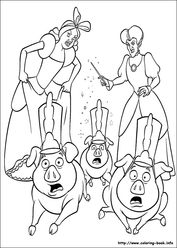 Cinderella coloring picture