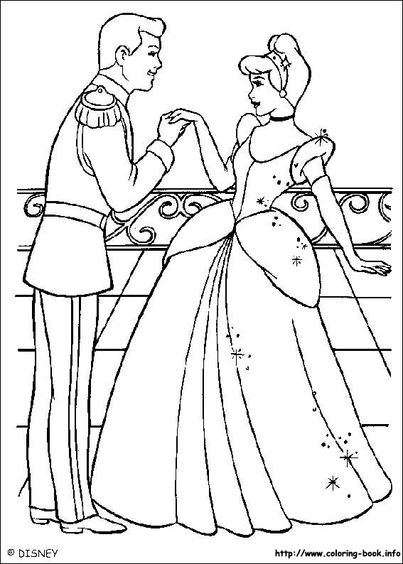 Cinderella coloring picture