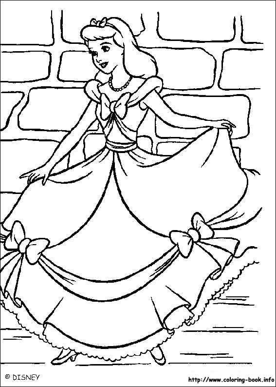 Cinderella coloring picture