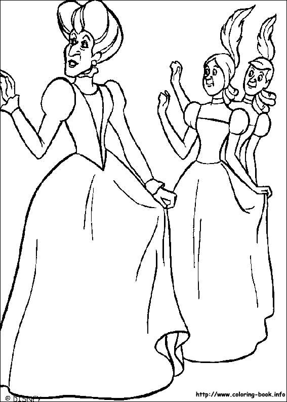 Cinderella coloring picture