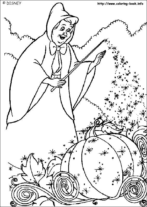 Cinderella coloring picture